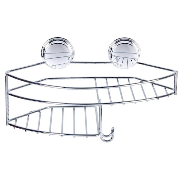 Better Living Stick N Lock Plus 5.44 in. H X 6.5 in. W X 11.8 in. L Chrome Silver Shower Basket 13824 - main